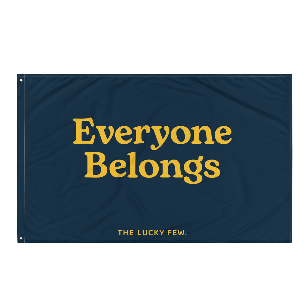 Everyone Belongs Flag (Yellow & Blue Print)