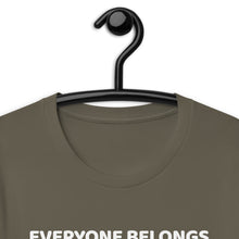 Load image into Gallery viewer, Everyone Belongs Adult Tee White Print (2024