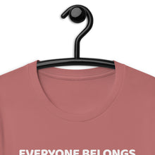 Load image into Gallery viewer, Everyone Belongs Adult Tee White Print (2024