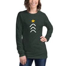 Load image into Gallery viewer, Three Arrows Christmas Tree, Adult Long Sleeve Tee | Dark Colors