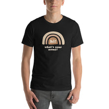 Load image into Gallery viewer, &quot;Hi! What&#39;s Your Name?&quot; Adult Tee (Yellow Design) | Colors