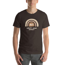 Load image into Gallery viewer, &quot;Hi! What&#39;s Your Name?&quot; Adult Tee (Yellow Design) | Colors