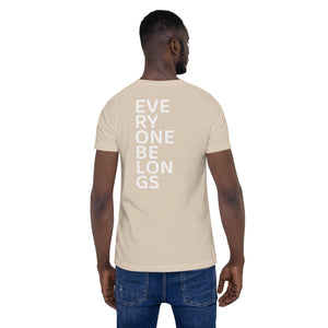 Everyone Belongs (Stacked), Adult Tee | Dark Colors
