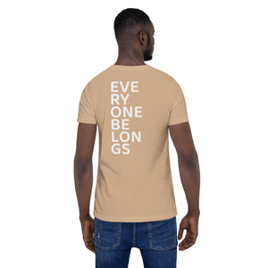 Everyone Belongs (Stacked), Adult Tee | Dark Colors