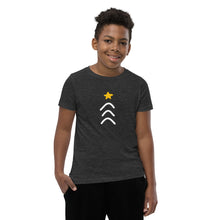 Load image into Gallery viewer, Three Arrows Christmas Tree, Youth Tee | Dark Colors