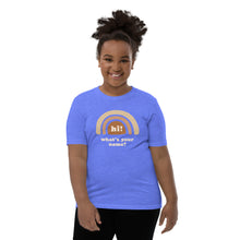 Load image into Gallery viewer, &quot;Hi! What&#39;s Your Name?&quot; Youth Tee (Yellow Design) | Colors