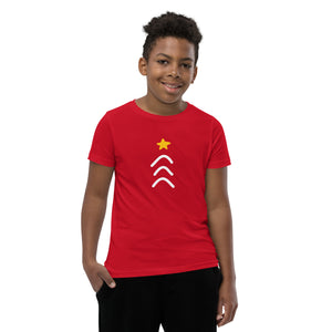 Three Arrows Christmas Tree, Youth Tee | Dark Colors