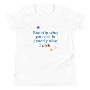 "Exactly Who You Are" Youth Tee | White